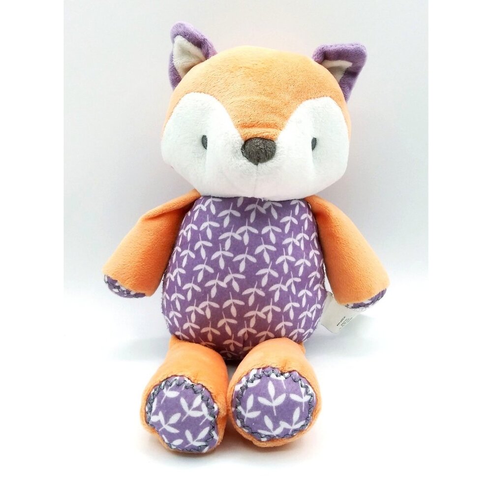 Ingenuity Kitt Plush Stuffed Fox Baby Toy Animal 11” Lovey Embroidered Eyes